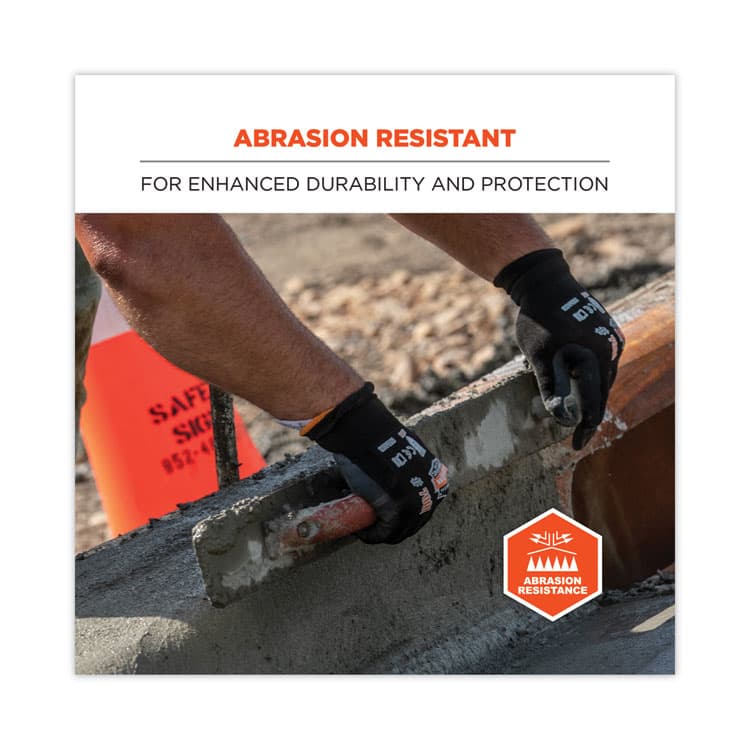 ERGODYNE CORPORATION ProFlex 7001 Nitrile-Coated Gloves, EN388: 4121X, 9" Long, Large, Black, Pair (EGO17954) thumbnail 2