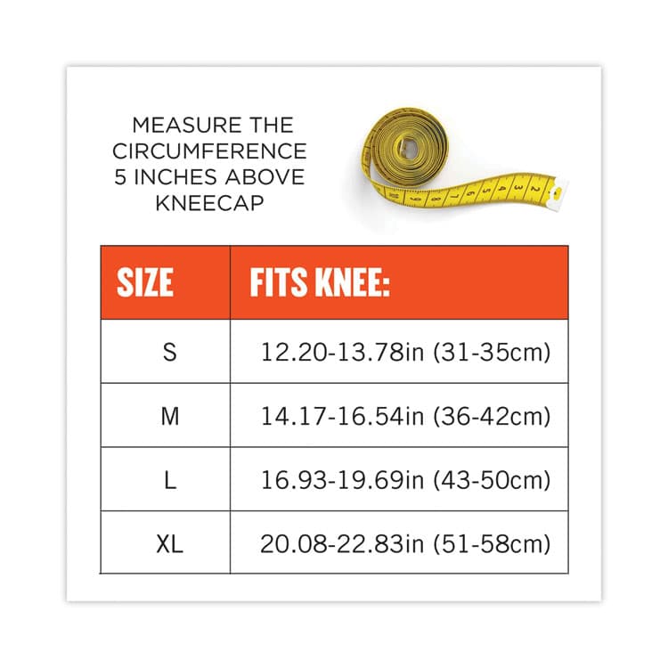 ERGODYNE CORPORATION ProFlex 601 Knee Compression Sleeve, Small, Black (EGO16552) thumbnail 2