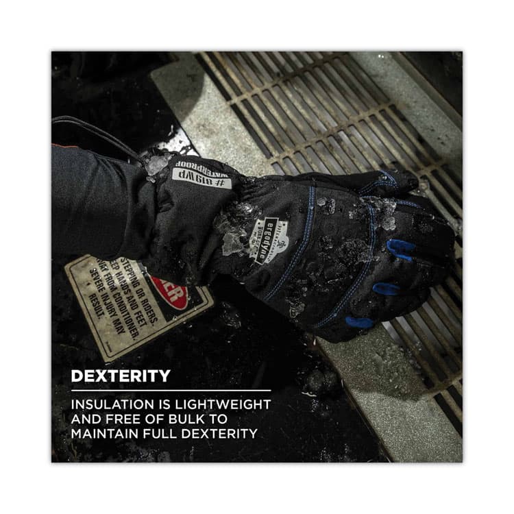 ERGODYNE CORPORATION ProFlex 819WP Extreme Thermal WP Gloves, EN388: 4222B, 9" Long, Large, Black, Pair (EGO17614) thumbnail 3