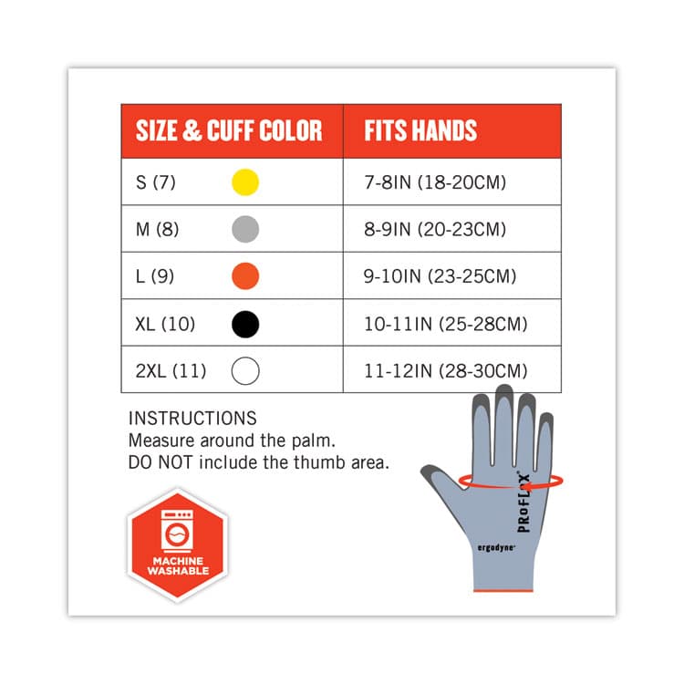 ERGODYNE CORPORATION ProFlex 7025 ANSI A2 PU Coated CR Gloves, EN388: 2X42B, 9" Long, X-Large, Blue, Pair (EGO10435) thumbnail 2