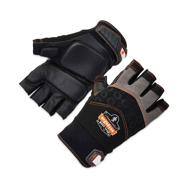 ERGODYNE CORPORATION ProFlex 900 Half-Finger Impact Gloves, EN388: 1121X, Small, Black, Pair (EGO17692)