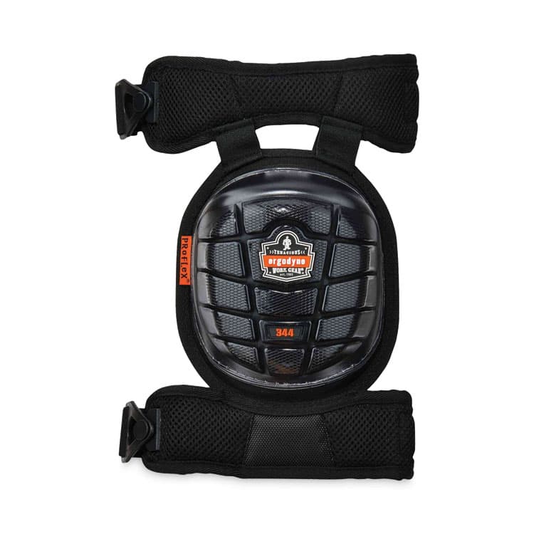 ERGODYNE CORPORATION ProFlex 344 Injected Gel Knee Pads With Comfort Straps, Short Cap, Buckle Closure, Black, Pair (EGO18444) thumbnail 2