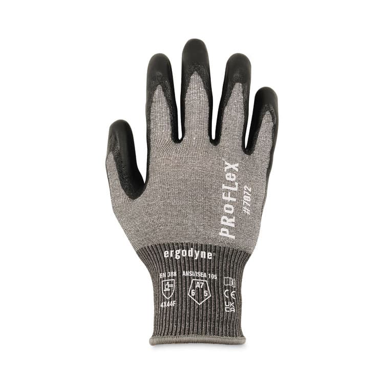 ERGODYNE CORPORATION ProFlex 7072 ANSI A7 Nitrile-Coated CR Gloves, EN388: 4X44F, 9" Long, Medium, Gray, 12 Pairs (EGO10303) thumbnail 4