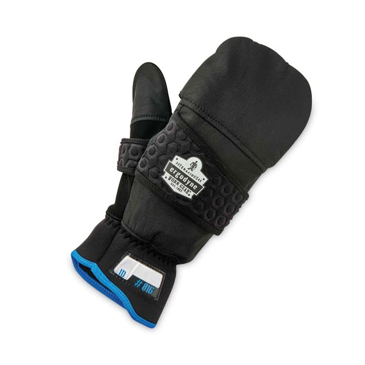 ERGODYNE CORPORATION ProFlex 816 Thermal Flip-Top Gloves, EN388: 3423X, 9" Long, Medium, Black, Pair (EGO17343) thumbnail 2