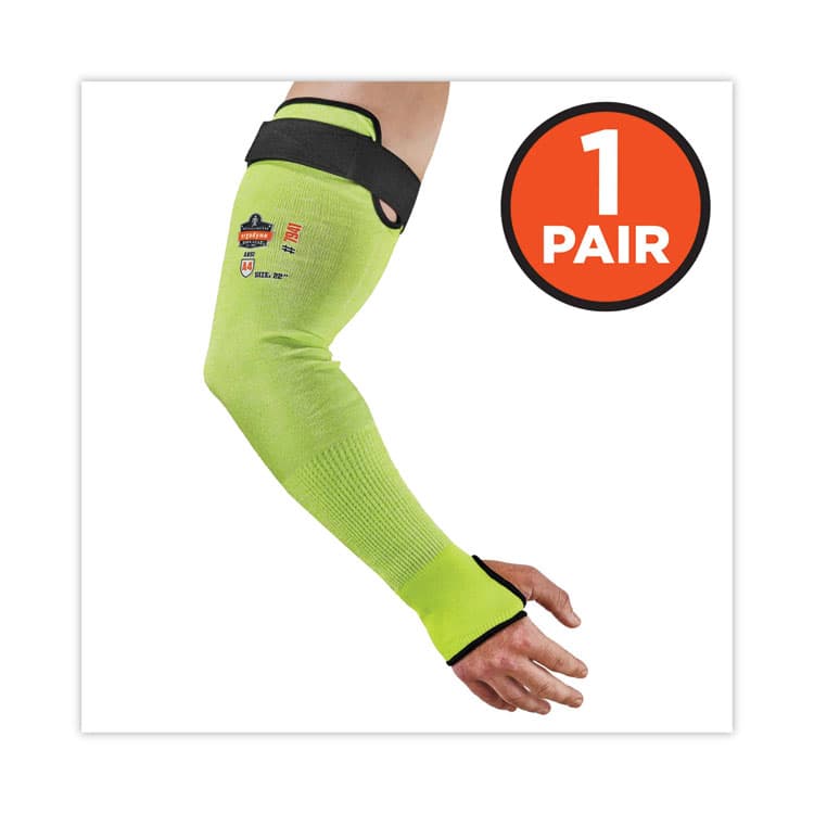 ERGODYNE CORPORATION ProFlex 7941-PR CR Protective Arm Sleeve, 22", Lime, Pair (EGO17945) thumbnail 2