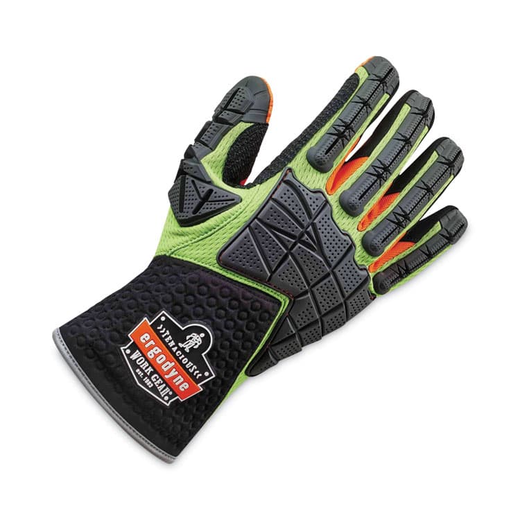 ERGODYNE CORPORATION ProFlex 925F(x) Standard Dorsal Impact-Reducing Gloves, EN388: 4121XP, XX-Large, Black/Lime, Pair (EGO17906) thumbnail 2