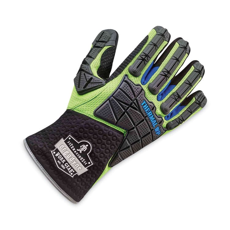 ERGODYNE CORPORATION ProFlex 925WP Performance Dorsal Impact-Reducing Thermal Waterproof Gloves, EN388: 3323XP, XX-Large, Black/Lime, Pair (EGO18106) thumbnail 2
