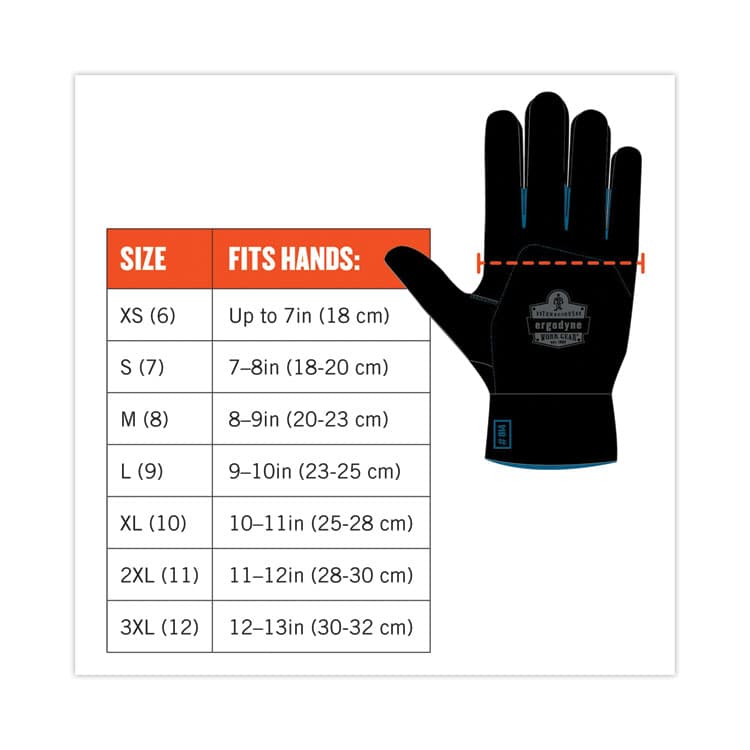 ERGODYNE CORPORATION ProFlex 825WP Thermal Waterproof Winter Work Gloves, XX-Large, Black, Pair (EGO17606) thumbnail 3