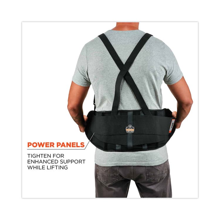 ERGODYNE CORPORATION ProFlex 100 Economy Spandex Back Support Brace, X-Large, 38" to 42" Waist, Black (EGO11385) thumbnail 4