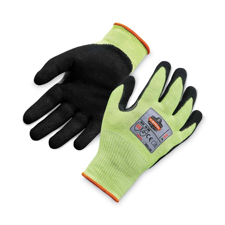 ERGODYNE CORPORATION ProFlex 7041 ANSI A4 Nitrile-Coated CR Gloves, EN388: 4X42D, 10" Long, Large, Lime, Pair (EGO17814)