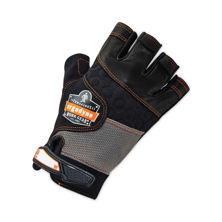 ERGODYNE CORPORATION ProFlex 901 Half-Finger Leather Impact Gloves, EN388: 3122X, Medium, Black, Pair (EGO17783) thumbnail 2