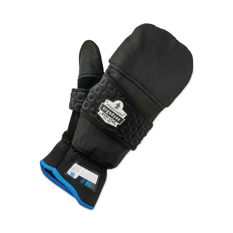 ERGODYNE CORPORATION ProFlex 816 Thermal Flip-Top Gloves, EN388: 3423X, 9" Long, X-Large, Black, Pair (EGO17345) thumbnail 2