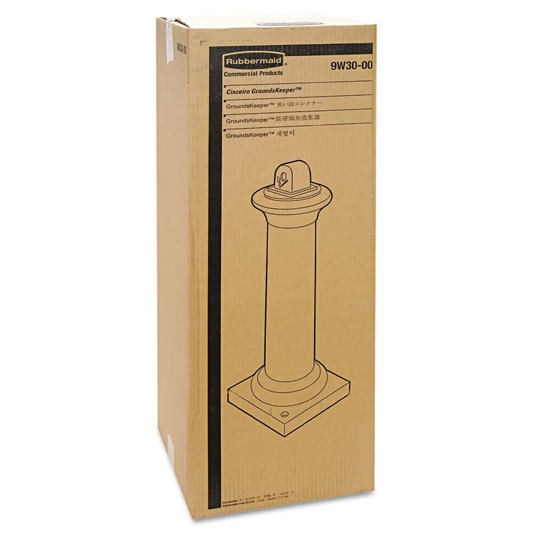 RUBBERMAID COMMERCIAL PROD. GroundsKeeper Tuscan Receptacle, 22.05 gal, 13 dia x 38.38h, Sandstone (RCP9W300SST) thumbnail 2