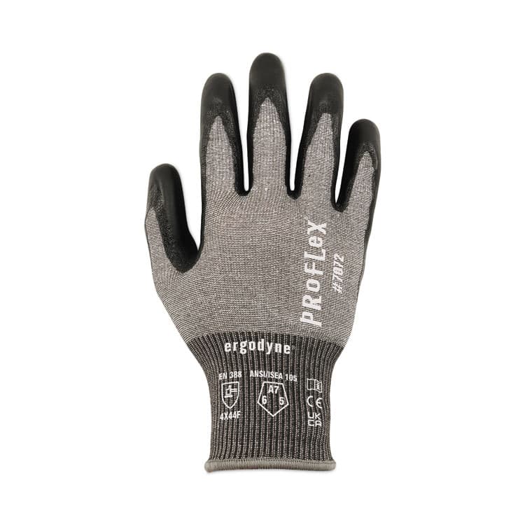 ERGODYNE CORPORATION ProFlex 7072 ANSI A7 Nitrile-Coated CR Gloves, EN388: 4X44F, 9" Long, Small, Gray, Pair (EGO10312) thumbnail 3