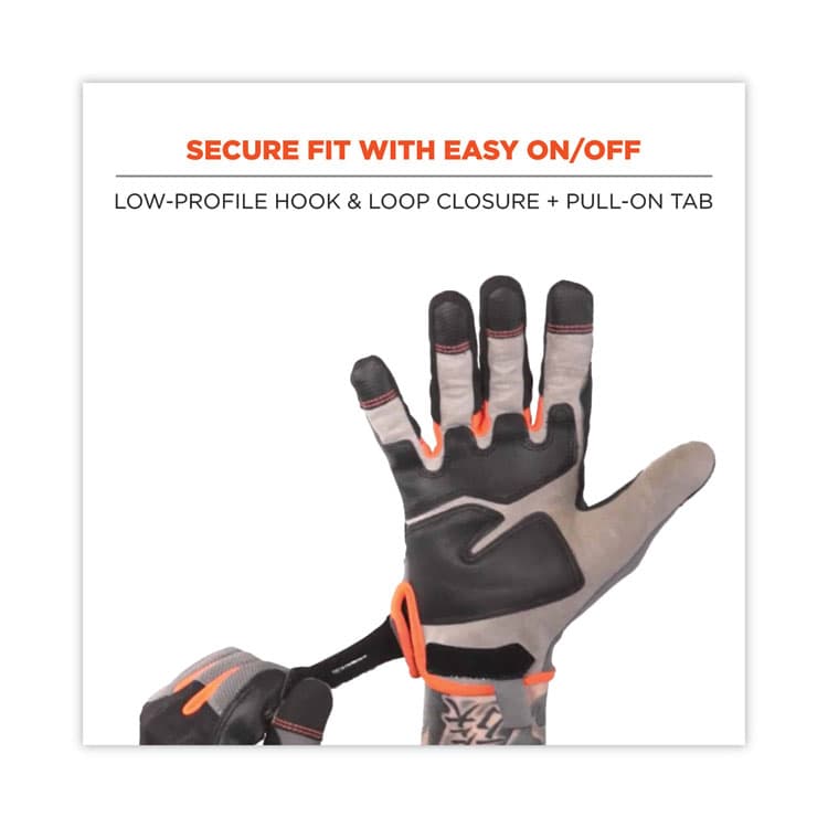 ERGODYNE CORPORATION ProFlex 710 Heavy-Duty Mechanics Gloves, 9" Long, Small, Gray, Pair (EGO17042) thumbnail 4