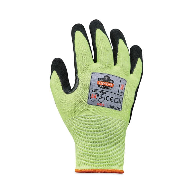 ERGODYNE CORPORATION ProFlex 7041 ANSI A4 Nitrile-Coated CR Gloves, EN388: 4X42D, 10" Long, Large, Lime, 144 Pairs/Carton (EGO17824) thumbnail 3