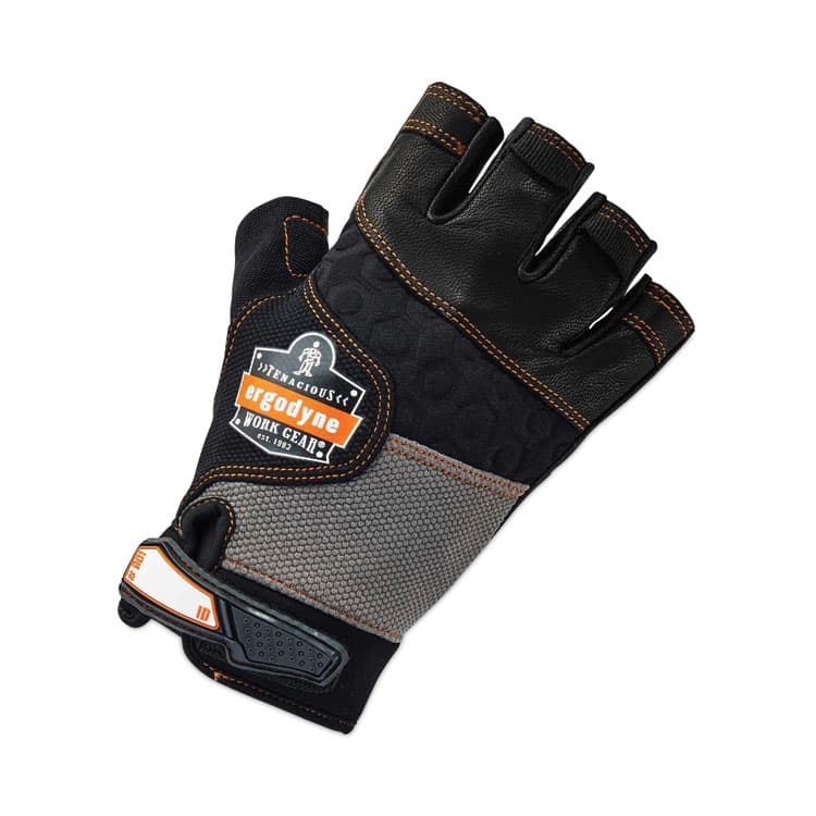 ERGODYNE CORPORATION ProFlex 901 Half-Finger Leather Impact Gloves, EN388: 3122X, XX-Large, Black, Pair (EGO17786) thumbnail 2