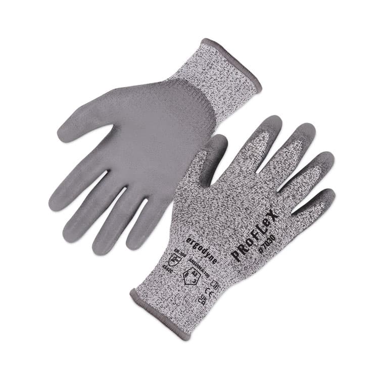 ERGODYNE CORPORATION ProFlex 7030 ANSI A3 PU Coated CR Gloves, EN388: 4X42C, 9" Long, X-Large, Gray, Pair (EGO10465)