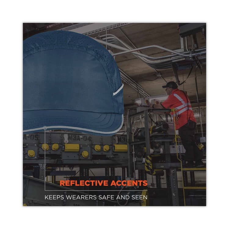 ERGODYNE CORPORATION Skullerz 8955 Lightweight Bump Cap Hat, Short Brim, Navy (EGO23336) thumbnail 4