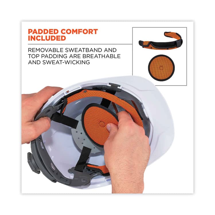 ERGODYNE CORPORATION Skullerz 8970 Class E Hard Hat Cap Style, Orange (EGO60141) thumbnail 2