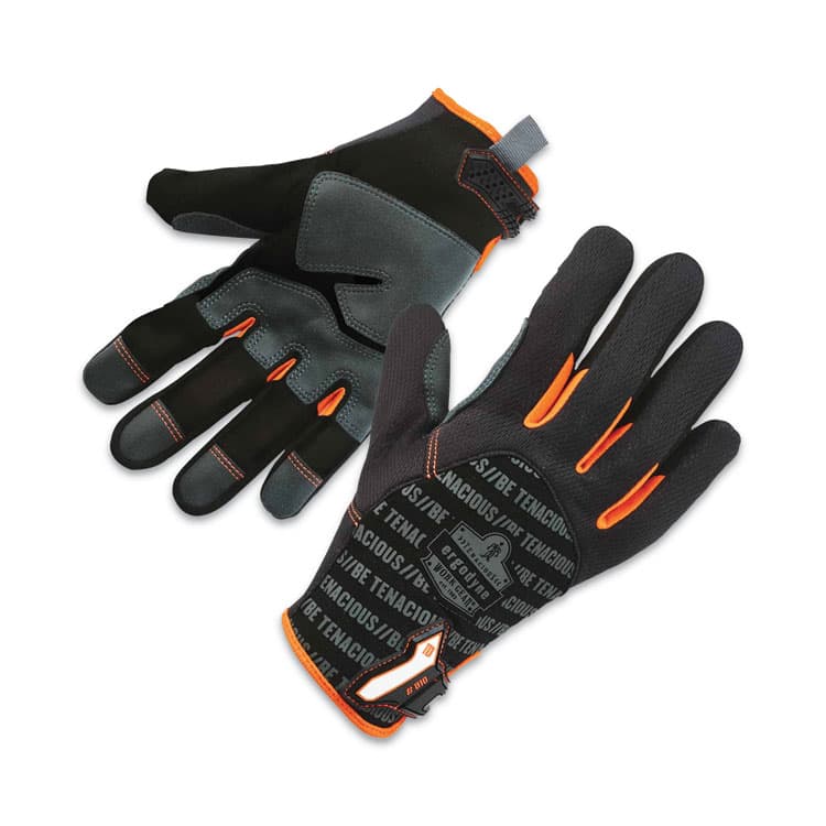 ERGODYNE CORPORATION ProFlex 810 Reinforced Utility Gloves, EN388: 3121X, 9" Long, Small, Black, Pair (EGO17222)