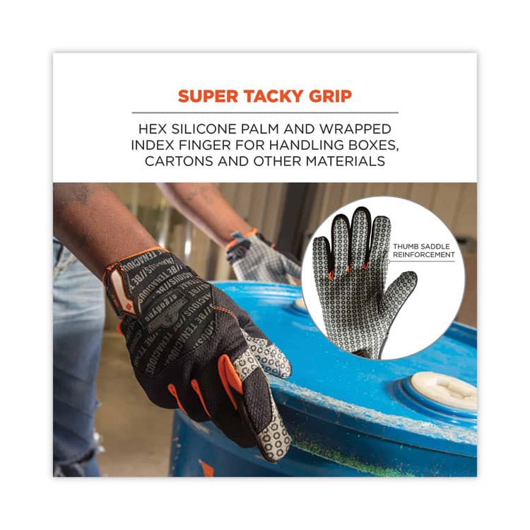 ERGODYNE CORPORATION ProFlex 821 Smooth Surface Handling Gloves, XX-Large, Black, Pair (EGO17236) thumbnail 4