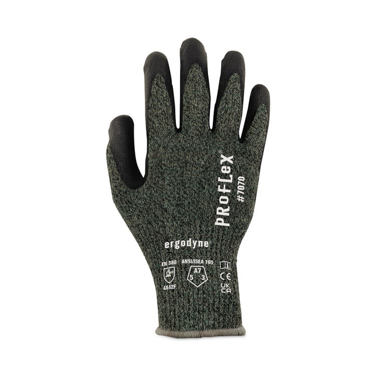 ERGODYNE CORPORATION ProFlex 7070 ANSI A7 Nitrile Coated CR Gloves, EN388: 4X42F, 9" Long, X-Large, Green, Pair (EGO18045) thumbnail 4