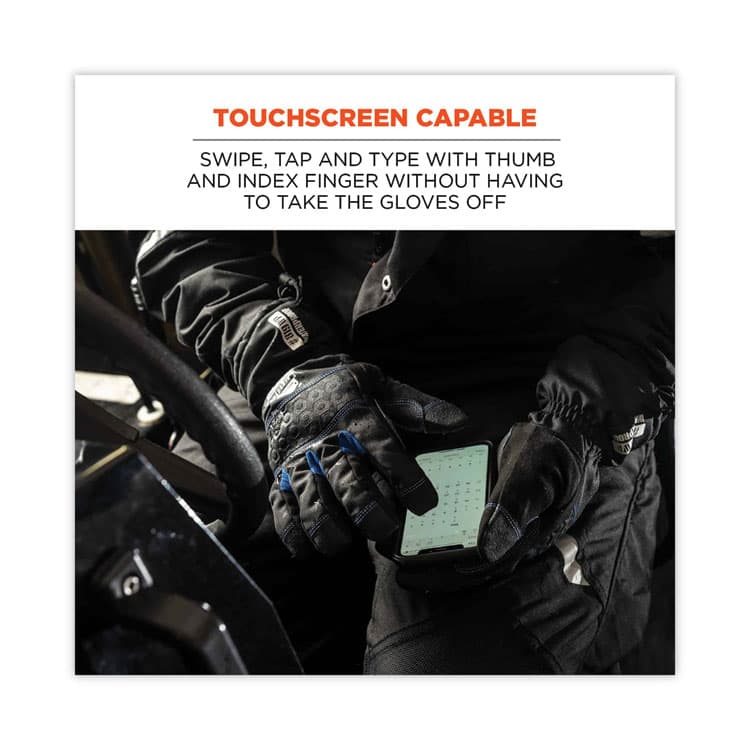 ERGODYNE CORPORATION ProFlex 819WP Extreme Thermal WP Gloves, EN388: 4222B, 9" Long, Large, Black, Pair (EGO17614) thumbnail 4