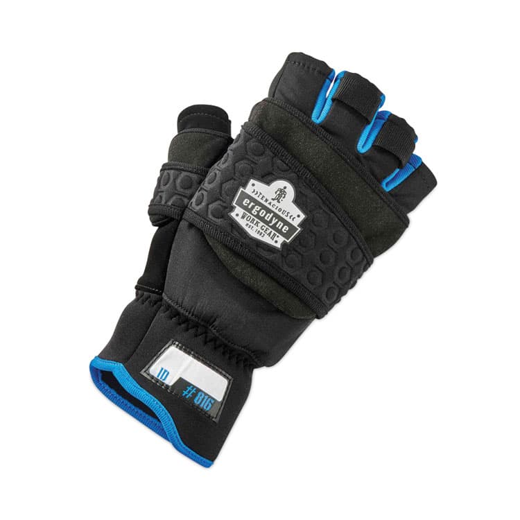 ERGODYNE CORPORATION ProFlex 816 Thermal Flip-Top Gloves, EN388: 3423X, 9" Long, XX-Large, Black, Pair (EGO17346) thumbnail 3