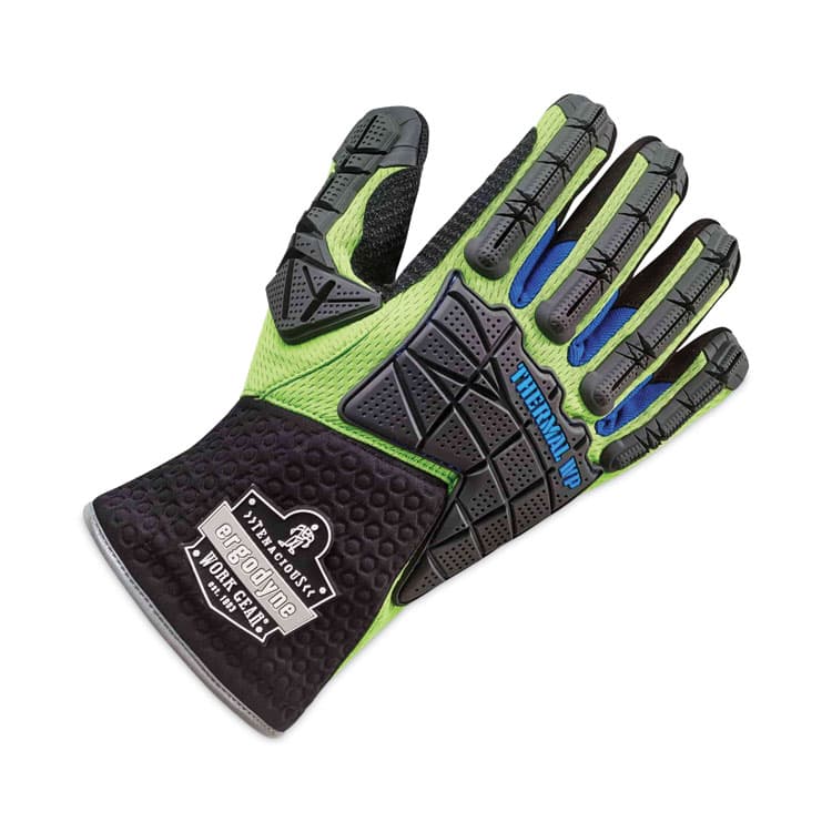 ERGODYNE CORPORATION ProFlex 925WP Performance Dorsal Impact-Reducing Thermal Waterproof Gloves, EN388: 3323XP, X-Large, Black/Lime, Pair (EGO18105) thumbnail 2