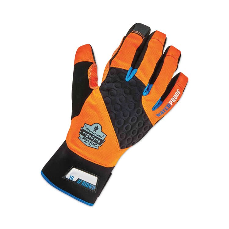 ERGODYNE CORPORATION ProFlex 818WP Thermal WP Gloves with Tena-Grip, EN388: 3423X, 9" Long, XX-Large, Orange, Pair (EGO17396) thumbnail 2