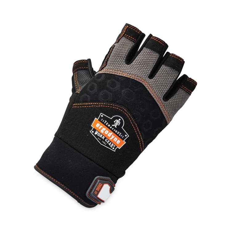 ERGODYNE CORPORATION ProFlex 900 Half-Finger Impact Gloves, EN388: 1121X, Medium, Black, Pair (EGO17693) thumbnail 3