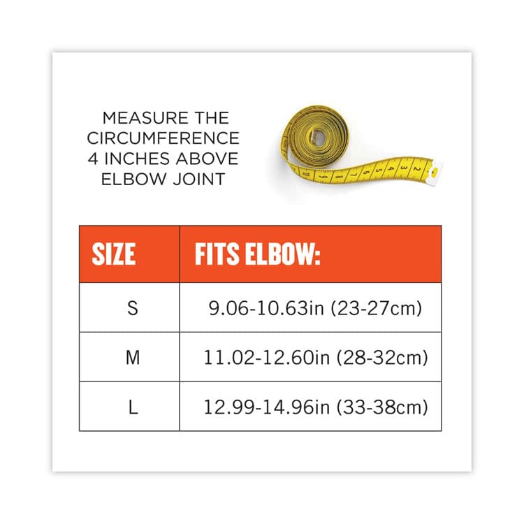 ERGODYNE CORPORATION ProFlex 651 Elbow Compression Sleeve, Medium, Gray/Black (EGO16593) thumbnail 4