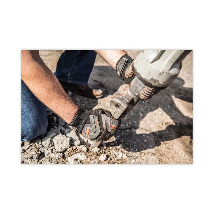 ERGODYNE CORPORATION ProFlex 9015F(x) Certified Anti-Vibration Gloves with Dorsal Protection, EN388: 2121X, Large, Black, Pair (EGO17304) thumbnail 3