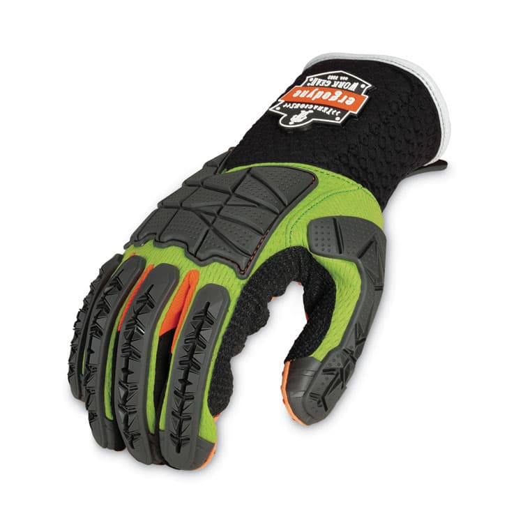 ERGODYNE CORPORATION ProFlex 925F(x) Standard Dorsal Impact-Reducing Gloves, EN388: 4121XP, Medium, Black/Lime, Pair (EGO17903) thumbnail 2