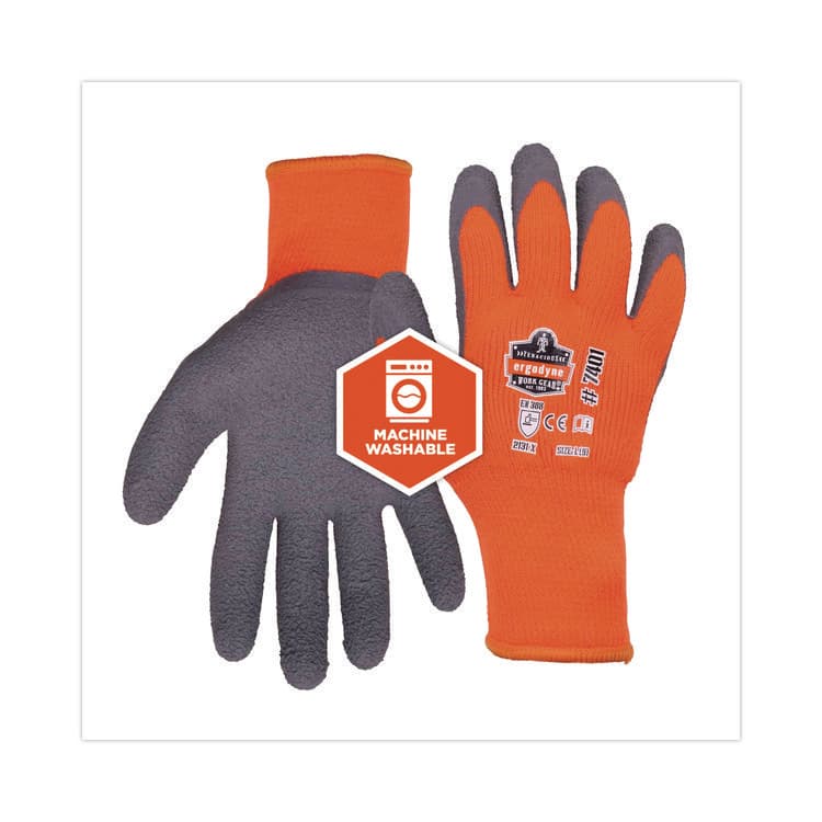 ERGODYNE CORPORATION ProFlex 7401-CASE Coated Lightweight Winter Gloves, EN388: 2131X, 9" Long, Medium, Orange, Pair (EGO17623) thumbnail 3