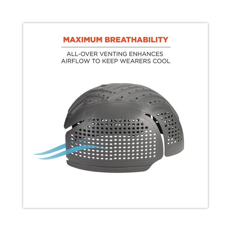 ERGODYNE CORPORATION Skullerz 8945F(x) Universal Bump Cap Insert - Extra Venting, Charcoal (EGO23481) thumbnail 4