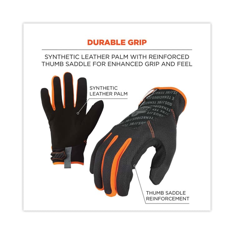 ERGODYNE CORPORATION ProFlex 812 Standard Mechanics Gloves, 9" Long, XX-Large, Black, Pair (EGO17176) thumbnail 4