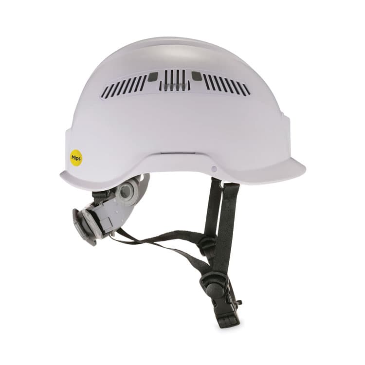 ERGODYNE CORPORATION Skullerz 8975-MIPS Class C Safety Helmet with MIPS Elevate Ratchet Suspension, White (EGO60256)