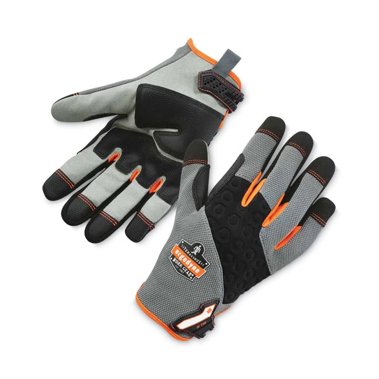 ERGODYNE CORPORATION ProFlex 710 Heavy-Duty Mechanics Gloves, 9" Long, XX-Large, Gray, Pair (EGO17046)