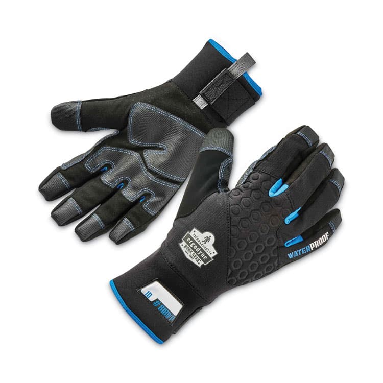ERGODYNE CORPORATION ProFlex 818WP Thermal WP Gloves with Tena-Grip, EN388: 3423X, 9" Long, Medium, Black, Pair (EGO17383)
