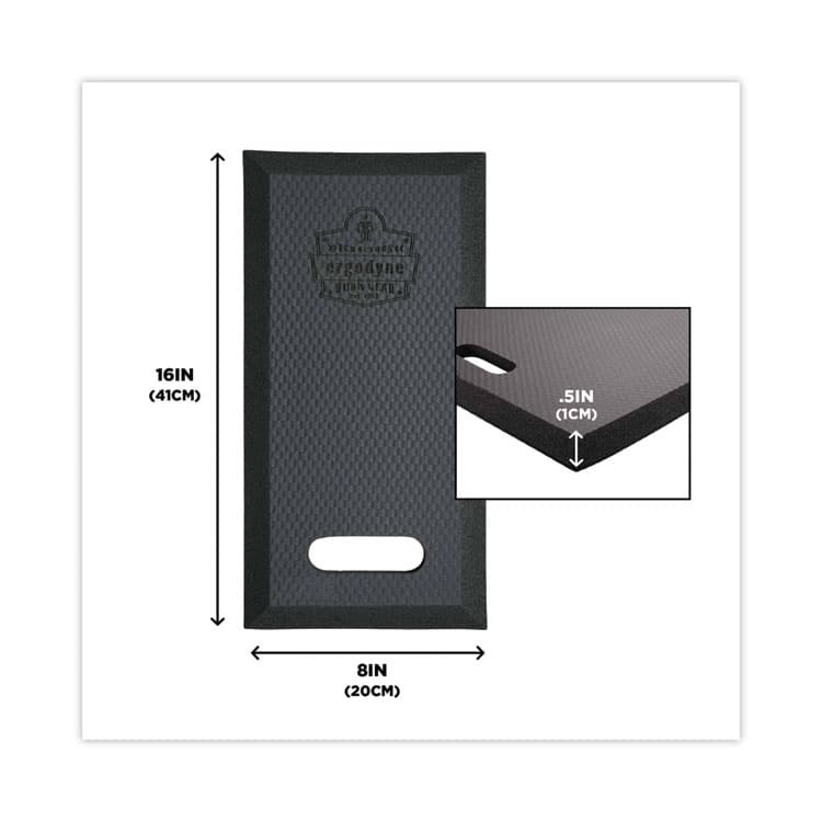 ERGODYNE CORPORATION ProFlex 376 Small Foam Kneeling Pad, 0.5", Small, Black (EGO18378) thumbnail 4