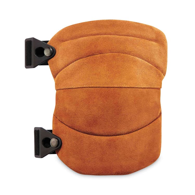 ERGODYNE CORPORATION ProFlex 230LTR Leather Knee Pads, Wide Soft Cap, Buckle Closure, One Size Fits Most, Brown, Pair (EGO18232) thumbnail 2