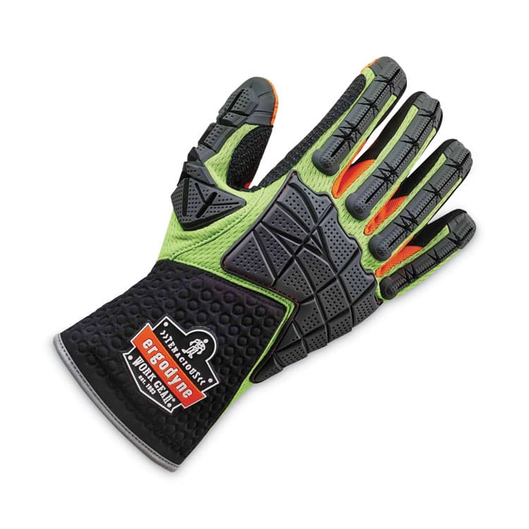 ERGODYNE CORPORATION ProFlex 925F(x) Standard Dorsal Impact-Reducing Gloves, EN388: 4121XP, Small, Black/Lime, Pair (EGO17902) thumbnail 3