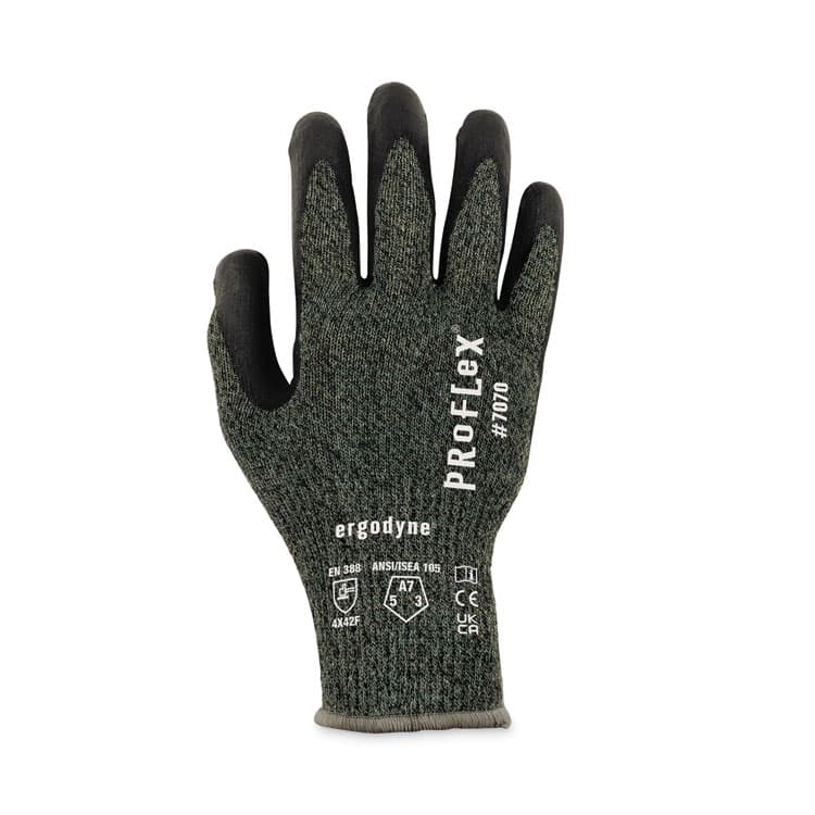 ERGODYNE CORPORATION ProFlex 7070 ANSI A7 Nitrile Coated CR Gloves, EN388: 4X42F, 9" Long, Small, Green, Pair (EGO18042) thumbnail 3