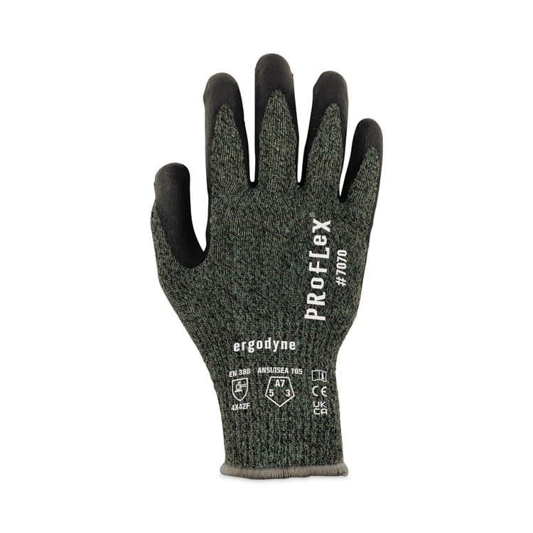 ERGODYNE CORPORATION ProFlex 7070 ANSI A7 Nitrile Coated CR Gloves, EN388: 4X42F, 9" Long, Medium, Green, Pair (EGO18043) thumbnail 4