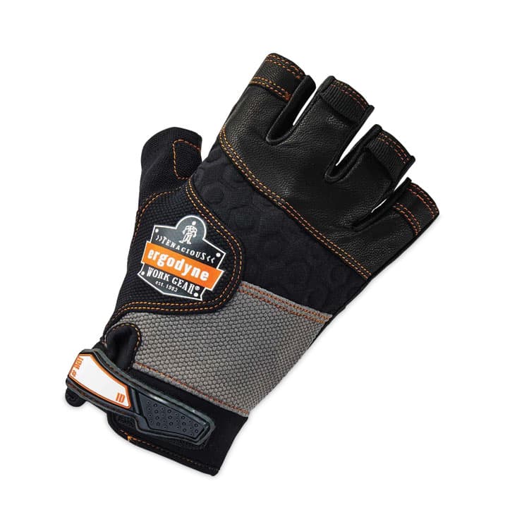 ERGODYNE CORPORATION ProFlex 901 Half-Finger Leather Impact Gloves, EN388: 3122X, Small, Black, Pair (EGO17782) thumbnail 4