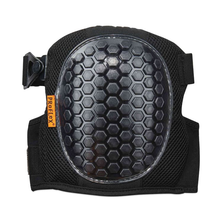 ERGODYNE CORPORATION ProFlex 367 Lightweight Gel Knee Pads, Round Cap, Hook and Loop Closure, One Size, Black, Pair (EGO18467) thumbnail 3