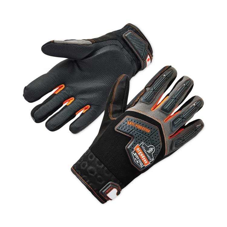 ERGODYNE CORPORATION ProFlex 9015F(x) Certified Anti-Vibration Gloves with Dorsal Protection, EN388: 2121X, Small, Black, Pair (EGO17302)