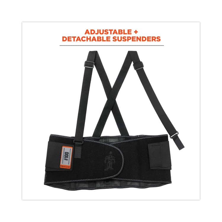 ERGODYNE CORPORATION ProFlex 100 Economy Spandex Back Support Brace, 3X-Large, 46" to 52" Waist, Black (EGO11387) thumbnail 4